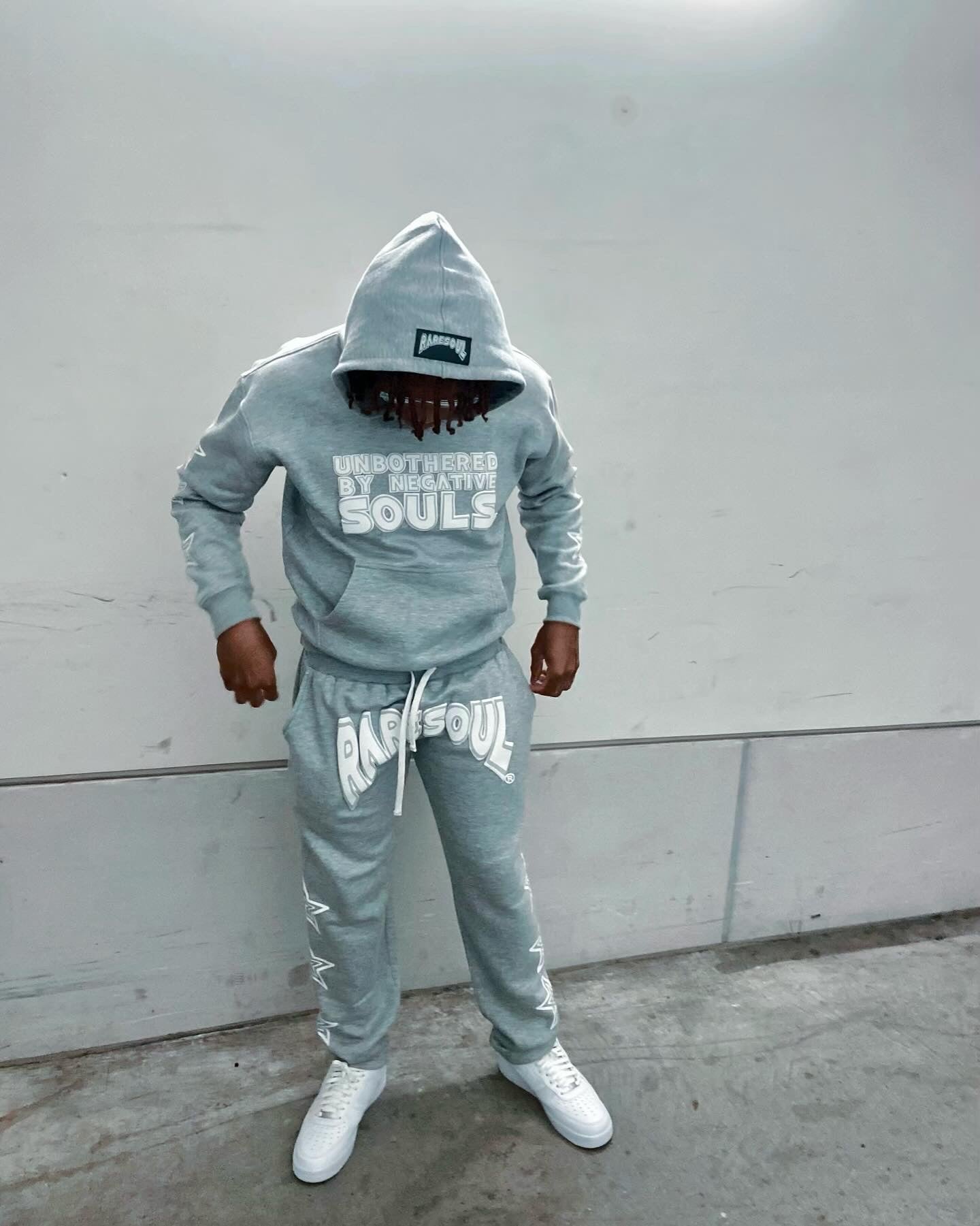 Rare Soul Hoodie (Grey & White)