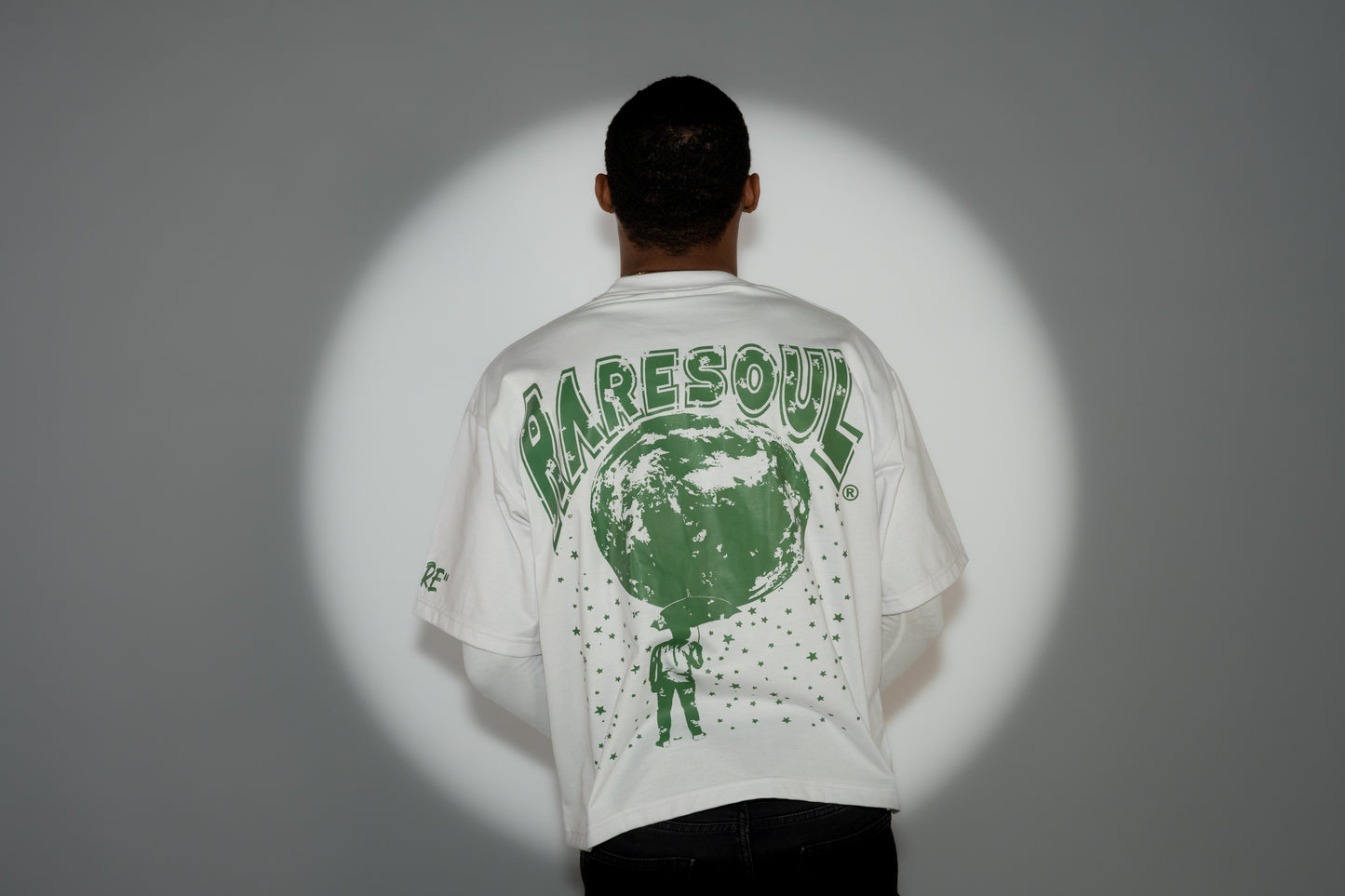 Unbothered Tee (Green & White)